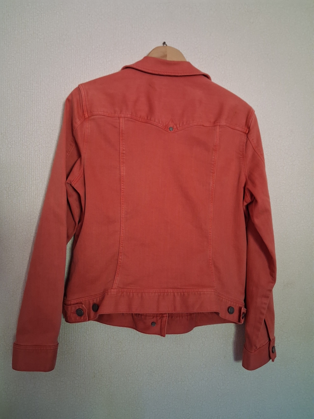 Liverpool Coral Denim Jacket - Women's Button-Front Trucker - Picture 3 of 11